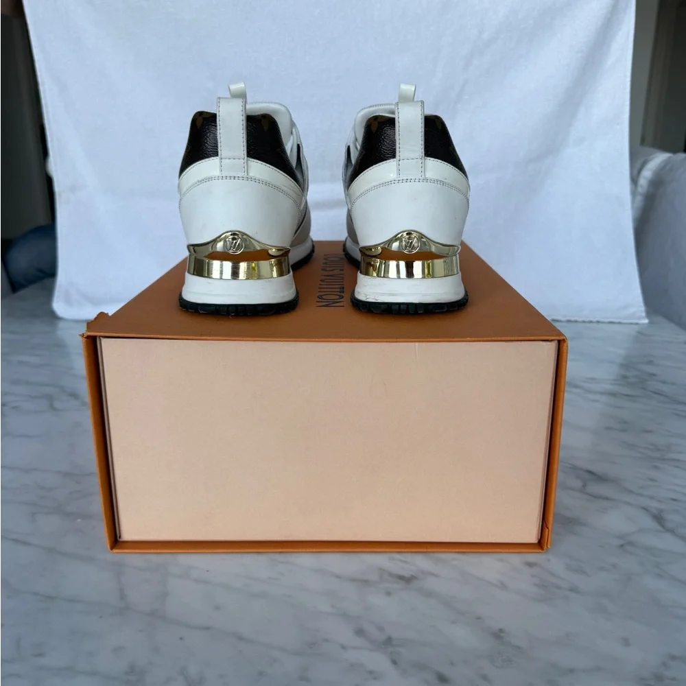 Louis Vuitton White and Brown Sneakers - Picture 8 of 16